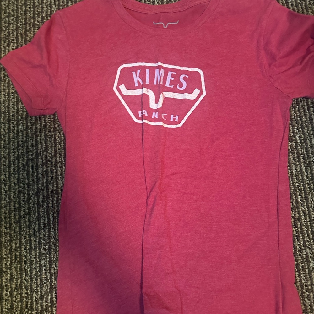 Kimes Ranch Pink Short Sleeve Tee with Graphic Design